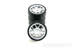 Ride 1/10 Belted Tires 24mm Pre-glued with 10 Spoke Wheel - Grey (4) ( #RI-2673 )