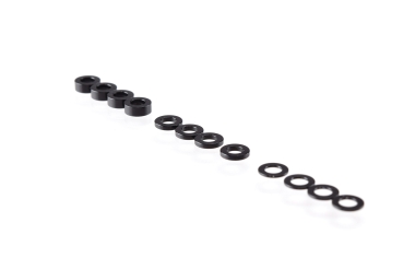 RUDDOG 3mm Washer Set Black (0.5mm/1.0mm/2.0mm)