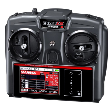 EXZES ZIII - RX-493i / ohne Servos/ TX/RX Farb-Touch Sender SANWA SURFACE CH4 2.4GHz FH5/FH5U SXR SSL nP0126