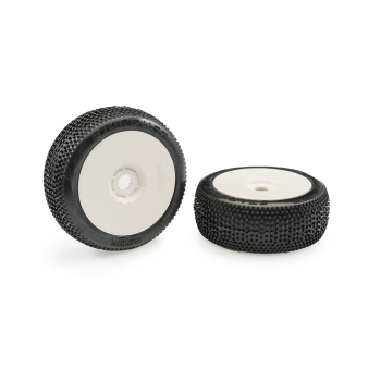 Matrix Stardust Super Soft 1:8 Buggy Tires Pre-glued (White Wheels | 2pcs)