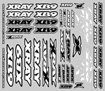 Karosserieaufkleber XRAY XB9 Wei