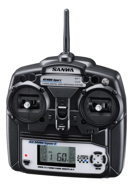 Gemini Sport - RX-391W / ohne Servos/ TX/RX Knüppelsender SANWA SURFACE CH2 2.4GHz FH-E System