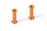 Alu Befestigung 18.0mm - Orange (2)(#376365-O)
