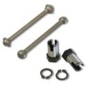 Driveshaft aluminium + wheelaxle (2+2) (#500009)