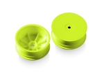 2WD FRONT WHEEL AERODISK WITH 12MM HEX - YELLOW - HARD (2)