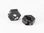 ALUMINUM HEX WHEEL HUB (4.5mm/BLACK/2pcs)  (#T100)