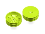2WD FRONT SLIM WHEEL AERODISK WITH NARROW OFFSET YELLOW (2)