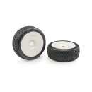 Matrix Blackhole Clay Soft 1:8 Buggy Tires Pre-glued (White Wheels | 2pcs)