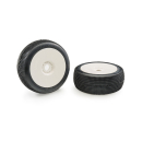 Matrix Nebula Super Soft 1:8 Buggy Tires Pre-glued (White Wheels | 2pcs)