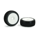 Matrix Neutron Soft 1:8 Buggy Tires Pre-glued (White Wheels | 2pcs)