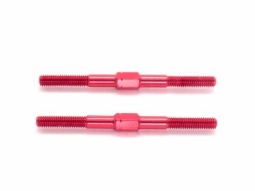 ALUMINUM TURNBUCKLE M3x42mm (Red/2pcs)  (#T057)